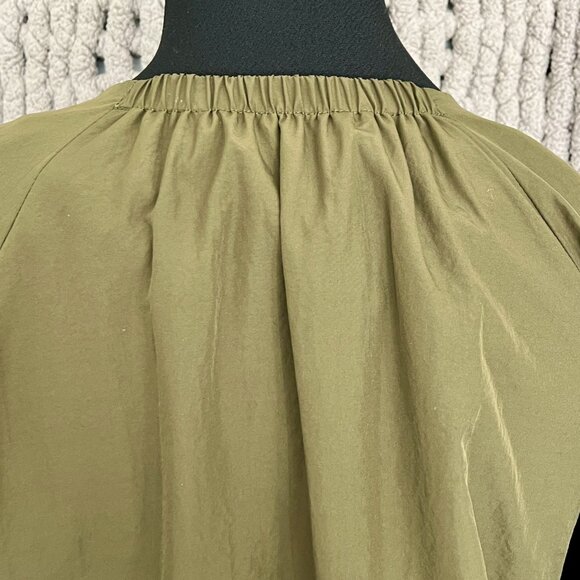 Zara Olive Green Cinched Jacket Size Medium - Picture 10 of 13